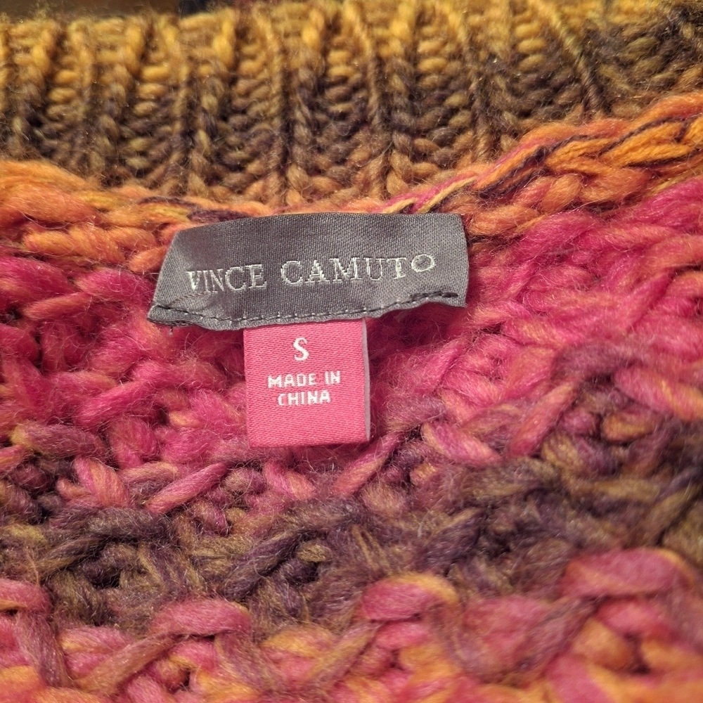 Vince Camuto Autumn Red Open-Front Long Sleeve Duster Cardigan Women Size Small - Picture 9 of 16